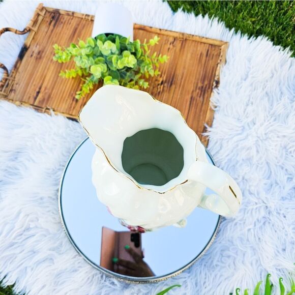 New VTG Formalities By Baum Bros Victorian Rose Detail Classic Ceramic Pitcher. - Picture 3 of 15